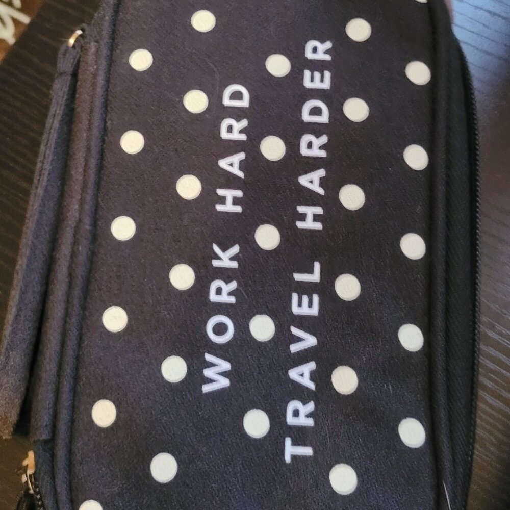 Away Black and White Travel Cable Organizer
